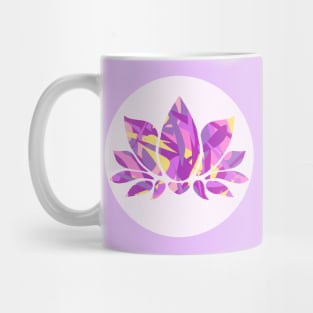 PINK PURPLE YELLOW LOTUS FLOWER, LOTUS DESIGN, PAINT SPLASH PATTERN Mug